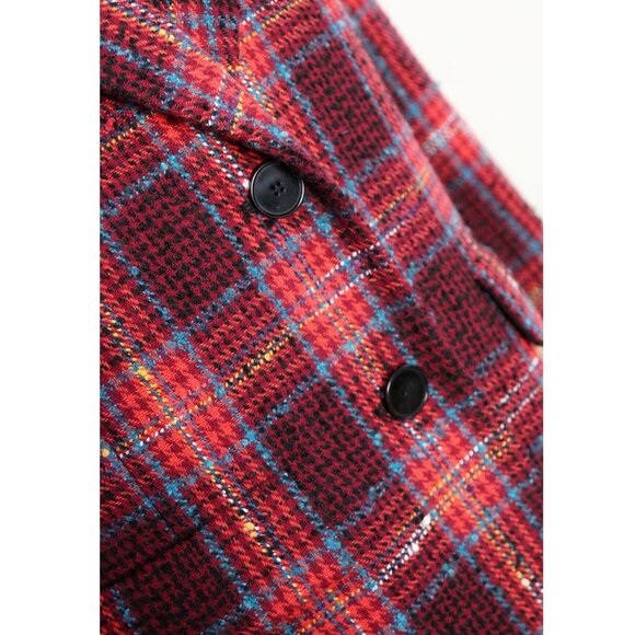Halogen Nordstrom Avondale Tweed Plaid Wool Blend Blazer Jacket Coat S $149 Red - Picture 7 of 16